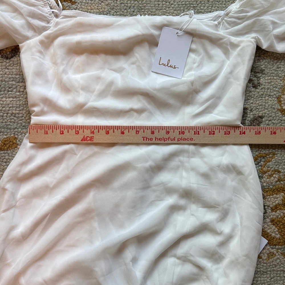 NEW w/tag Lulus Adorna White Off-the-Shoulder Maxi Dress - Picture 12 of 12